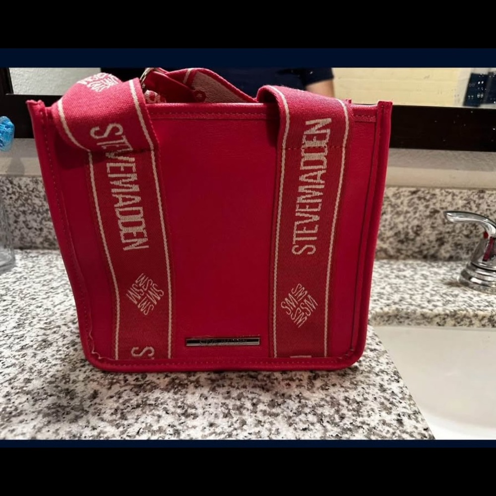 Steve Madden Bold Red Tote Bag